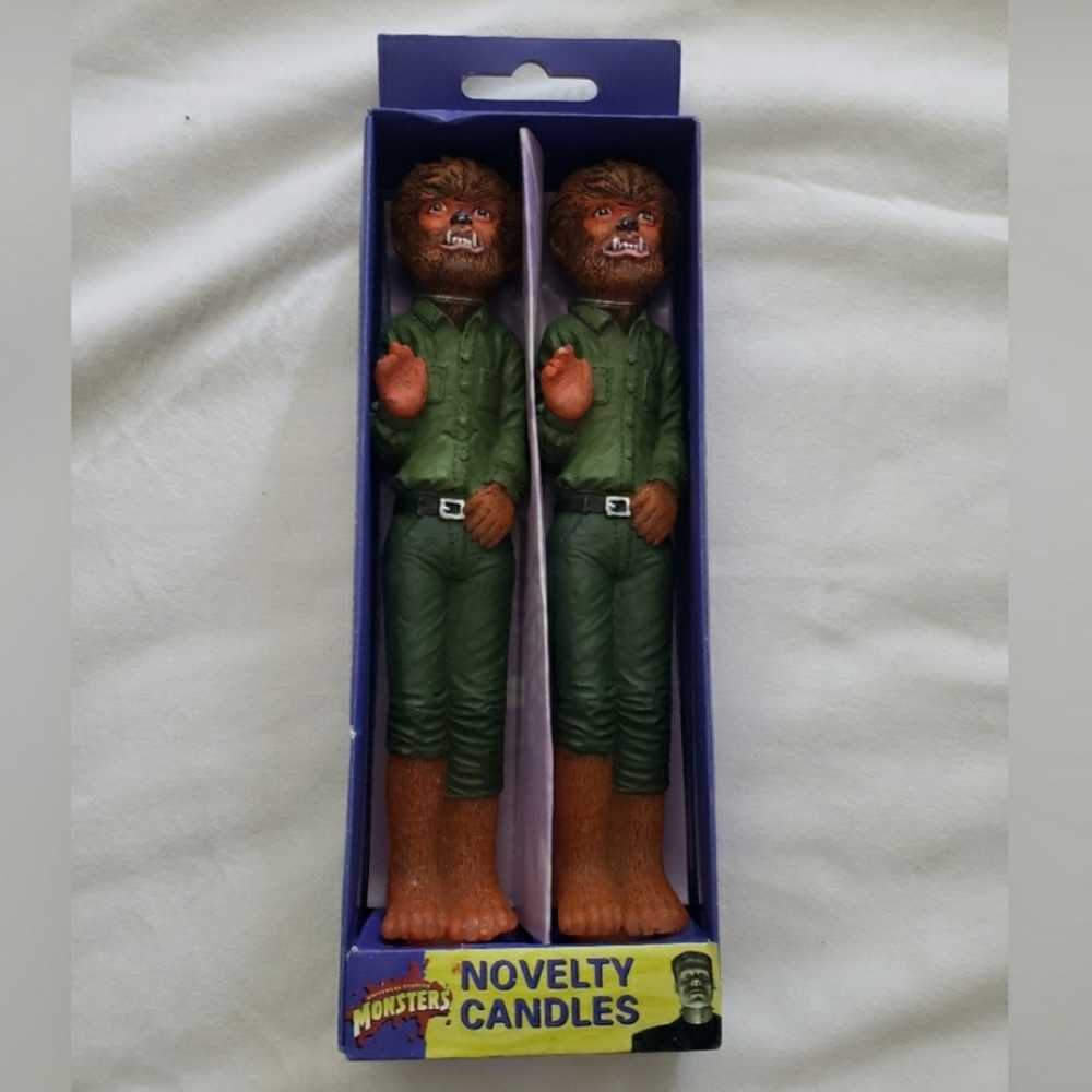 Vintage Wolfman Novelty Candles             NEW IN PACKAGE